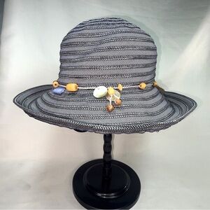 Wallaroo Hat Company Retired Ellie Gray Packable Sun Hat O/S Adjustable UPF